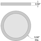 Access Lighting Disc LED Flush Mount, Brushed Steel / 5.5" / 3000K, image 2