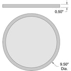Access Lighting Disc LED Flush Mount, Bronze / 9.5" / 3000K, image 2