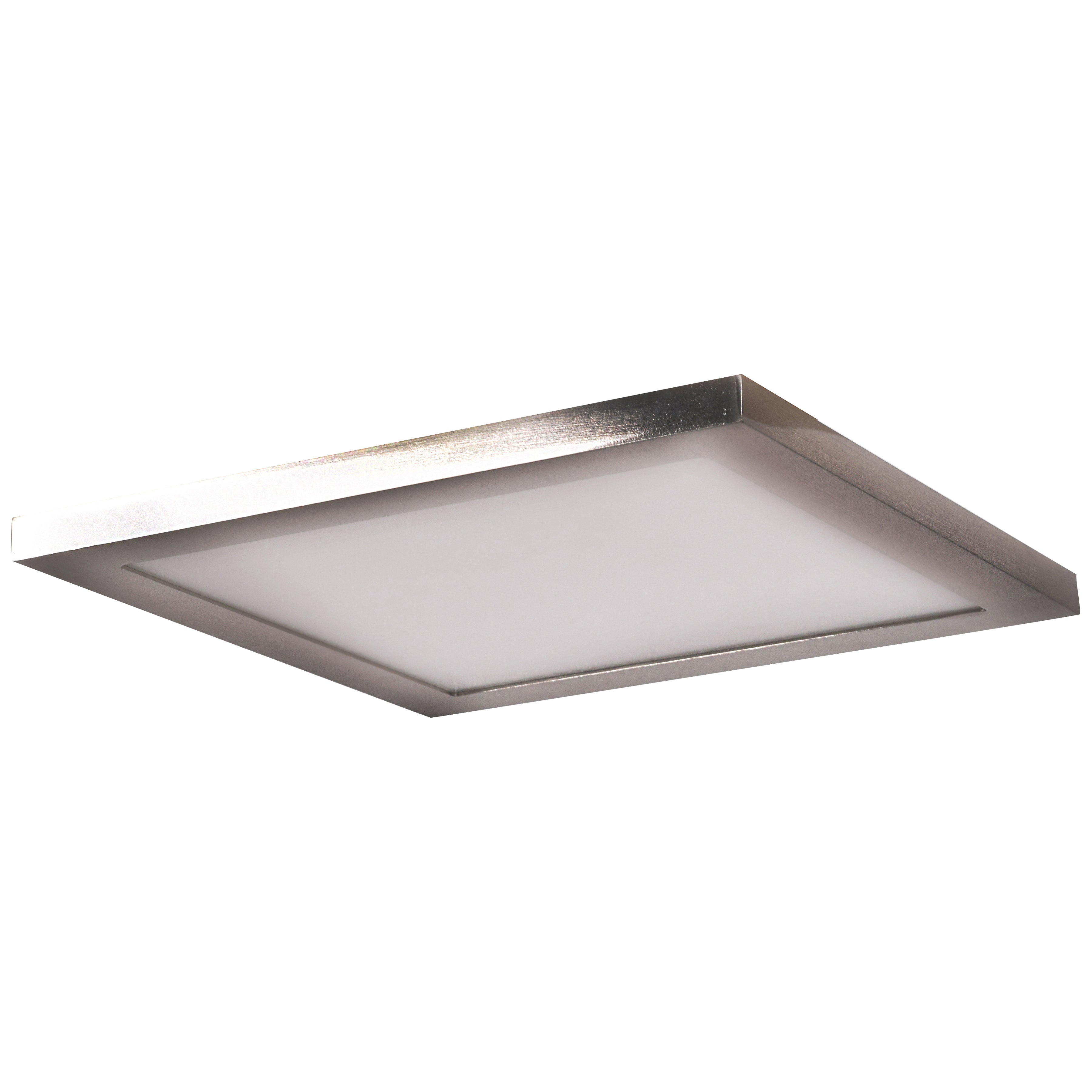 Boxer LED Flush Mount, Brushed Steel / 7.5"