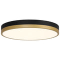 Coco LED Flush Mount, Black with Antique Brushed Brass