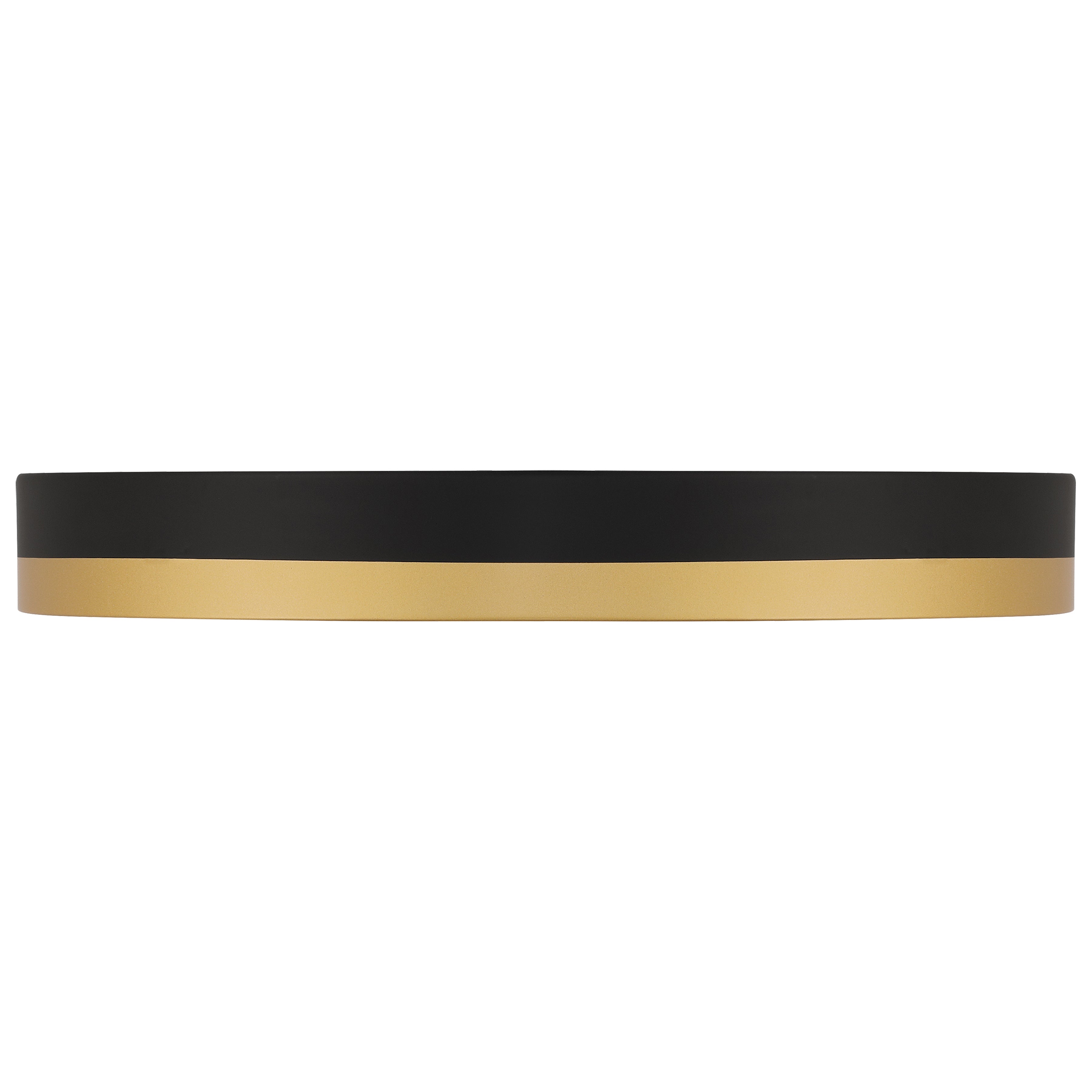Coco LED Flush Mount, Black with Antique Brushed Brass