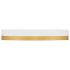 Coco LED Flush Mount, White with Antique Brushed Brass