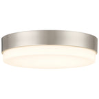 Roma Minimus LED Flush Mount, Brushed Steel