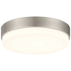 Roma Minimus LED Flush Mount, Brushed Steel