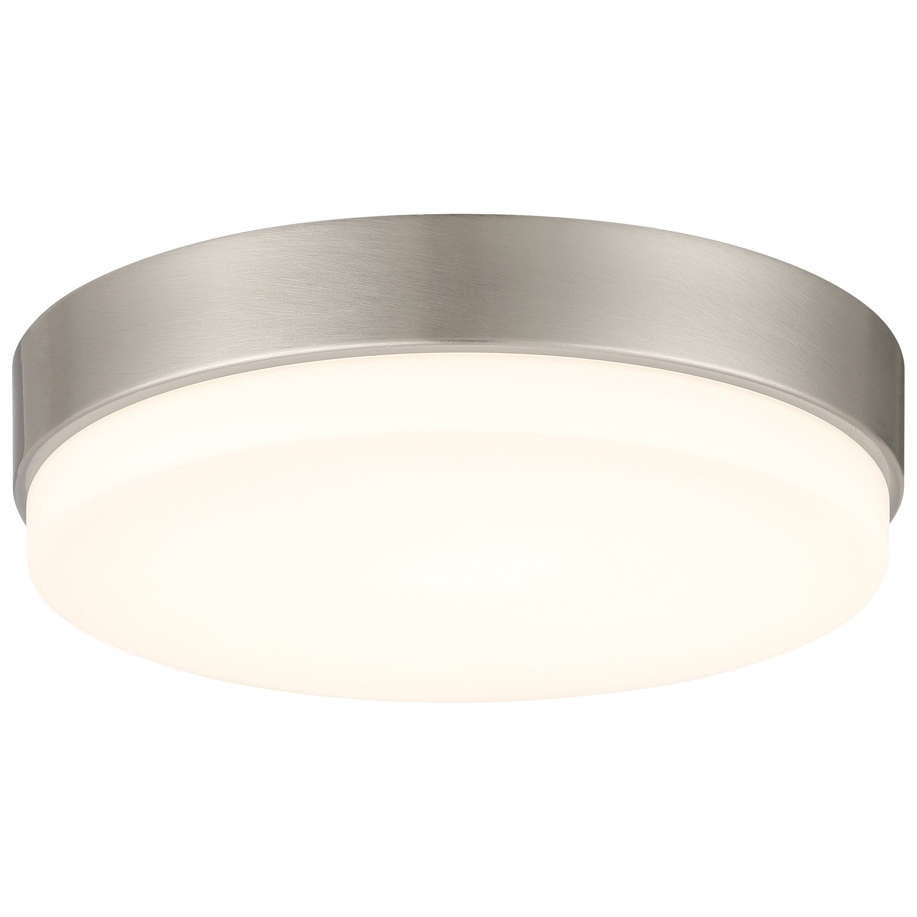 Roma Minimus LED Flush Mount, Brushed Steel