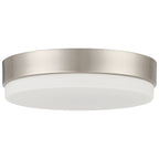 Roma Minimus LED Flush Mount, Brushed Steel