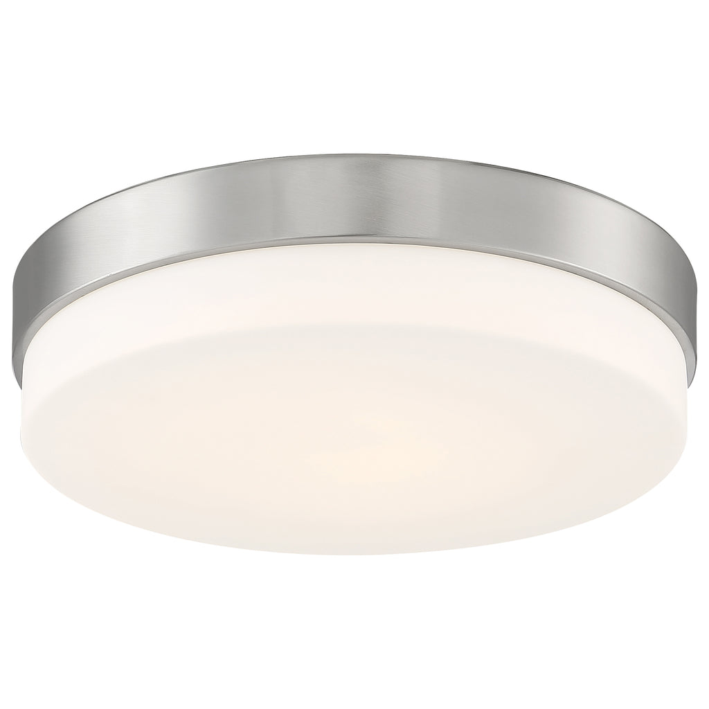 Roma LED Flush Mount, Brushed Steel / 11"