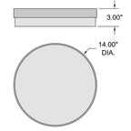 Access Lighting Roma LED Flush Mount, Brushed Steel / 14", image 6
