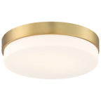 Roma LED Flush Mount, Antique Brushed Brass / 14"