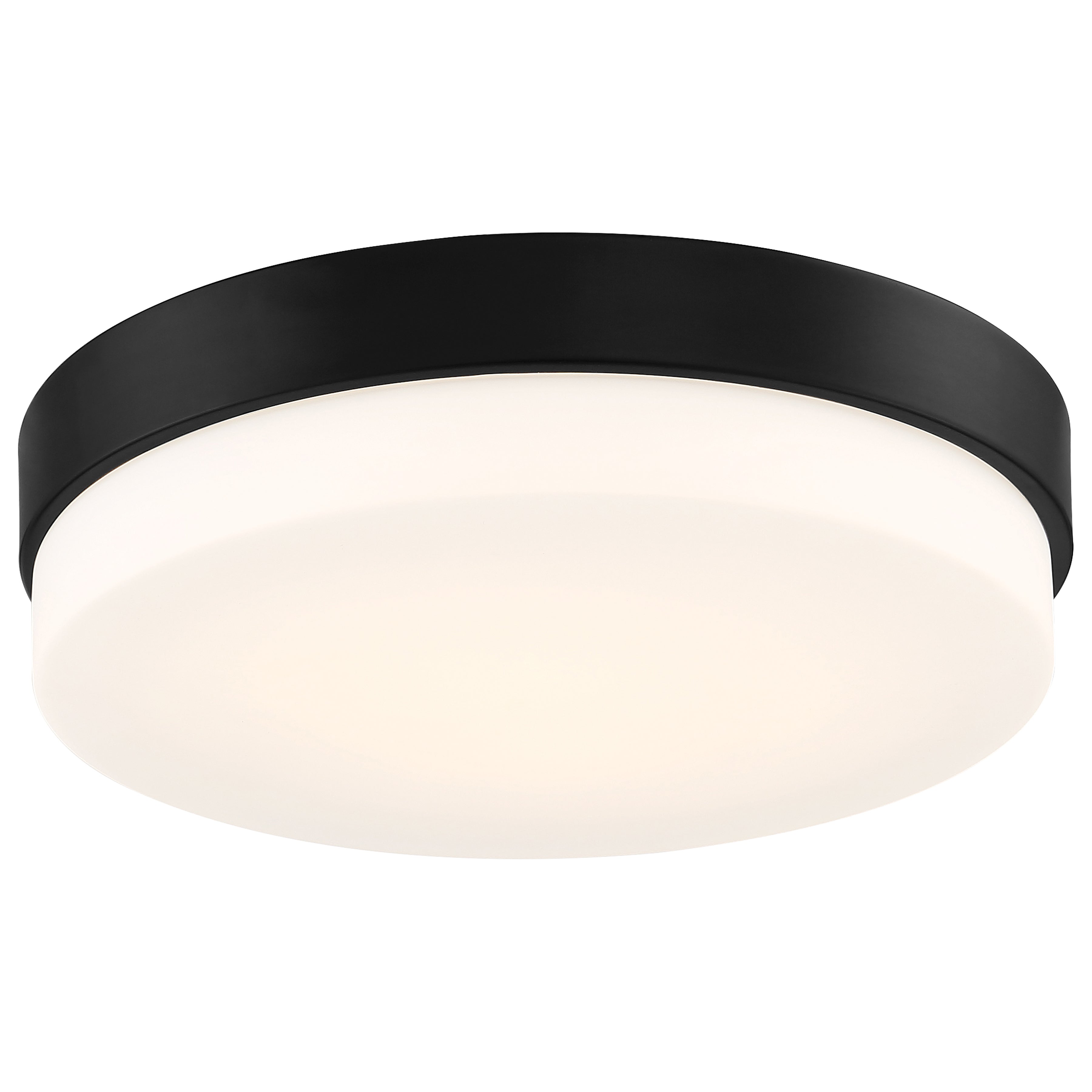 Roma LED Flush Mount, Matte Black / 14"