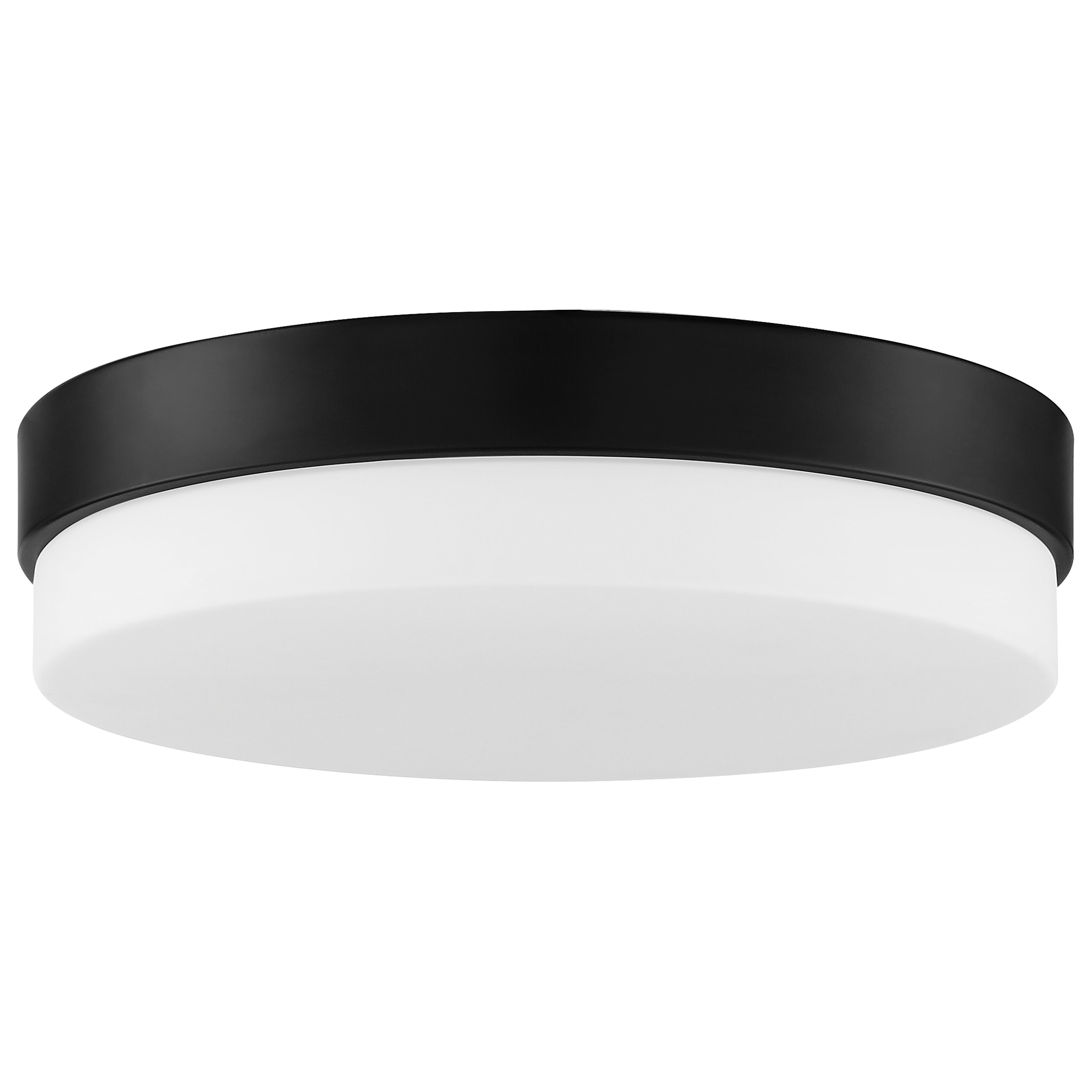 Roma LED Flush Mount, Matte Black / 14"