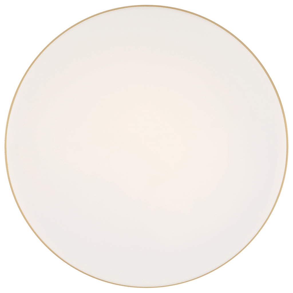 Roma LED Flush Mount, Antique Brushed Brass / 18"