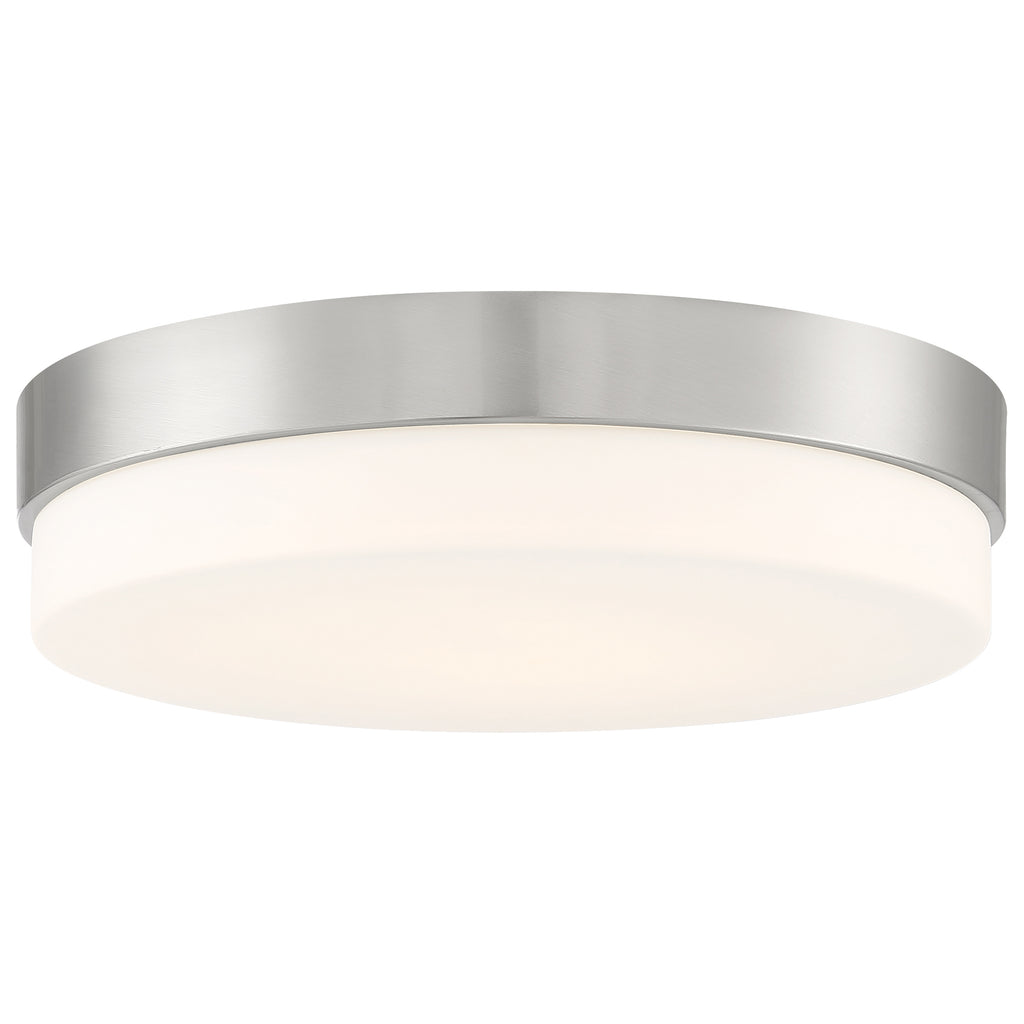 Roma LED Flush Mount, Brushed Steel / 18"