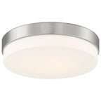Roma LED Flush Mount, Brushed Steel / 18"