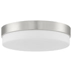 Roma LED Flush Mount, Brushed Steel / 18"