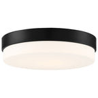 Roma LED Flush Mount, Matte Black / 18"