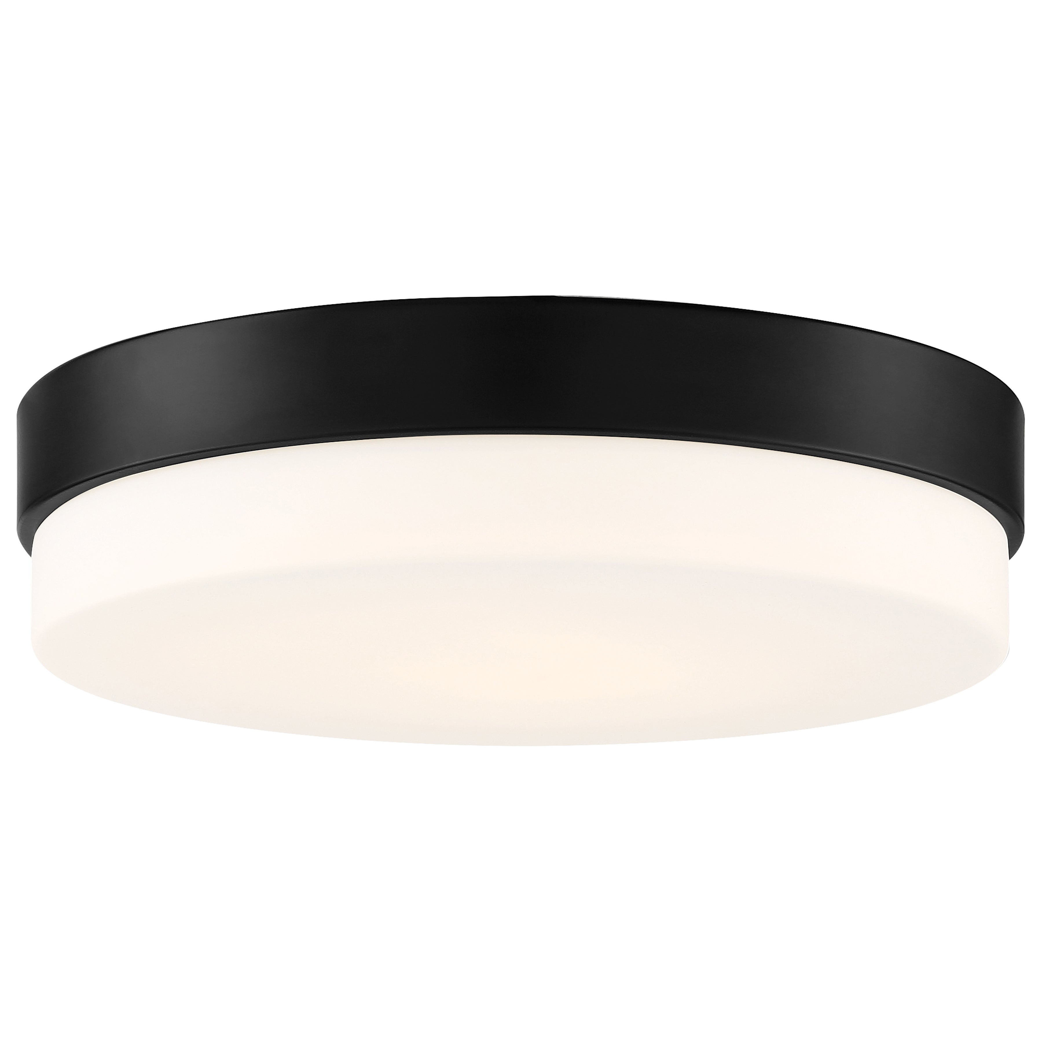 Roma LED Flush Mount, Matte Black / 18"