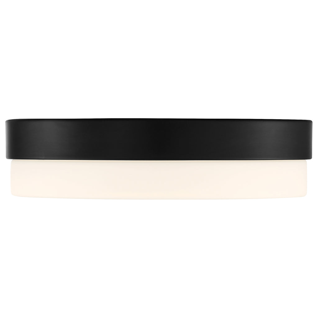 Roma LED Flush Mount, Matte Black / 18"