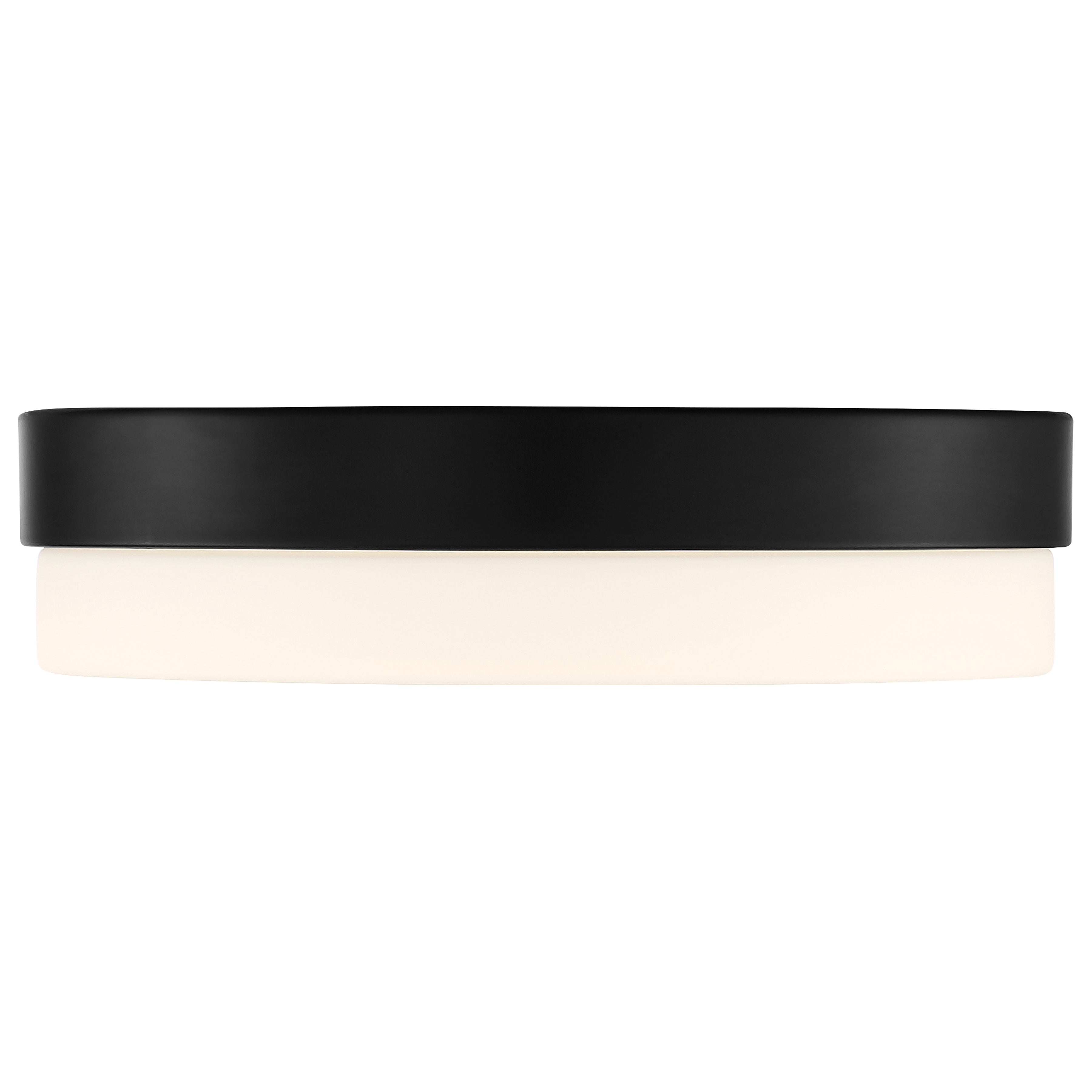 Roma LED Flush Mount, Matte Black / 18"
