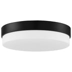 Roma LED Flush Mount, Matte Black / 18"