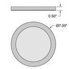 Access Lighting ModPLUS LED Flush Mount, Chrome / 7", image 4