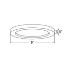 Access Lighting ModPLUS 9" Trim for 20831 and 20837, Brushed Steel, image 2