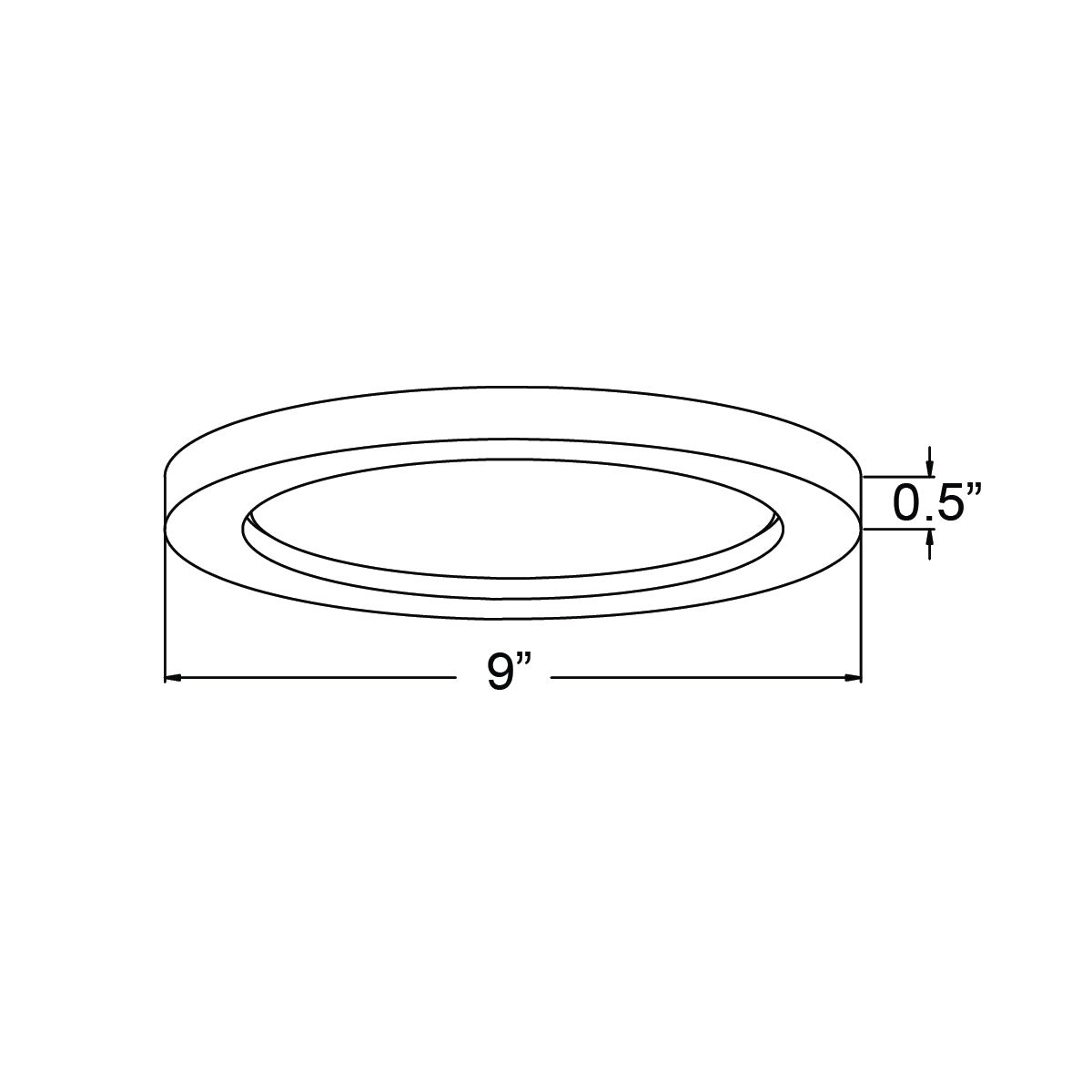 Access Lighting ModPLUS 9" Trim for 20831 and 20837, Brushed Steel, image 2