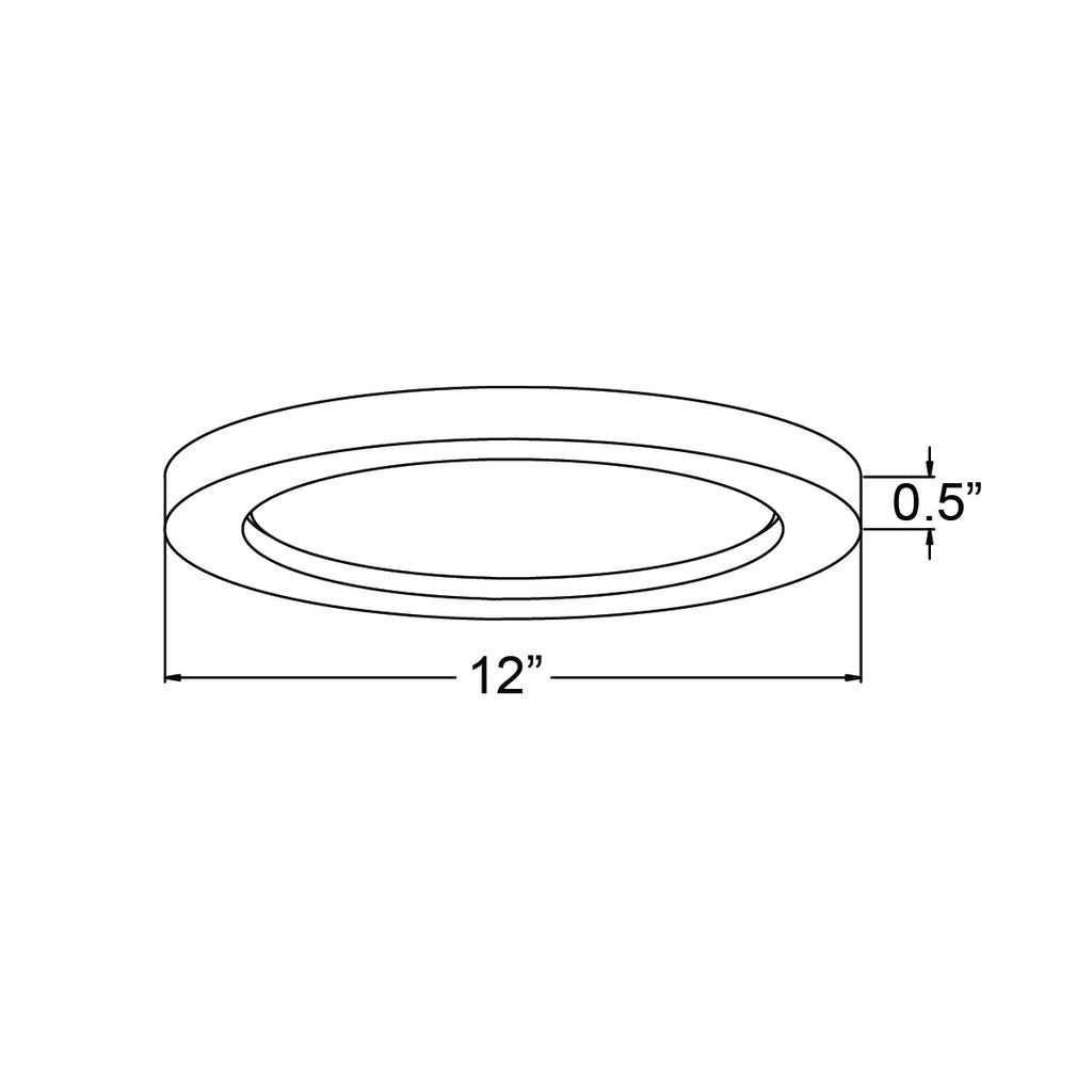 Access Lighting ModPLUS 12" Trim for 20832 and 20838, Brushed Steel, image 2