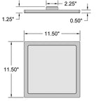 Access Lighting ModPlus SQ LED Flush Mount, Chrome / 11.5", image 3