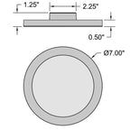 Access Lighting ModPLUS Dual Voltage LED Flush Mount, White / 7", image 7