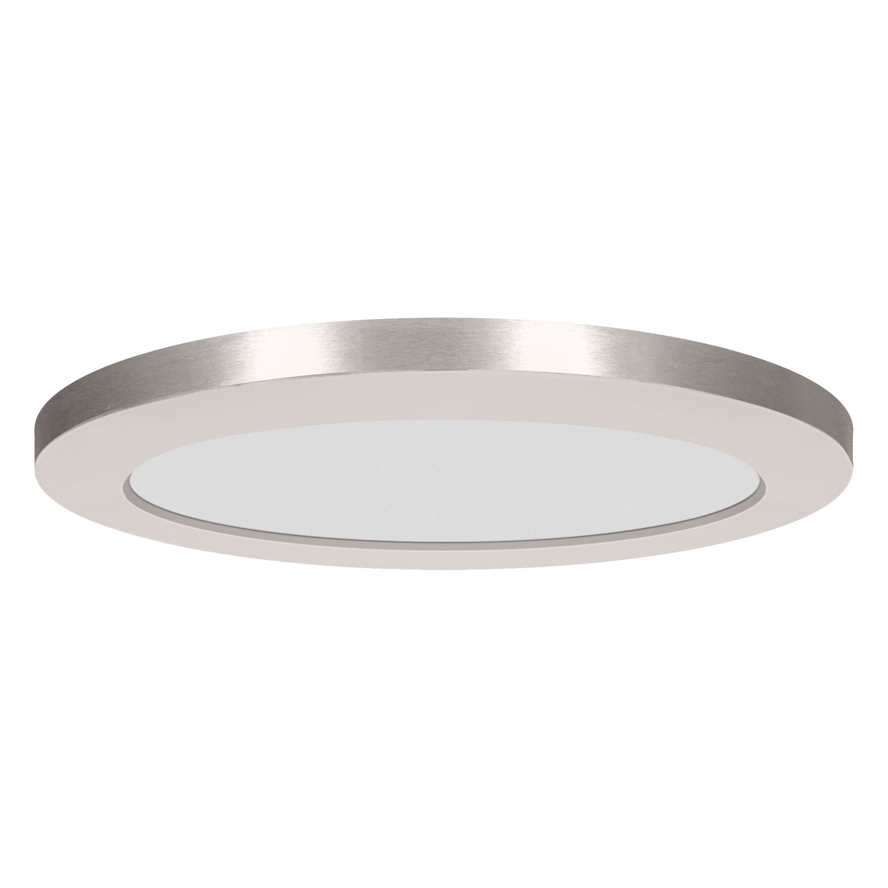 ModPLUS Dual Voltage LED Flush Mount, Brushed Steel / 7"