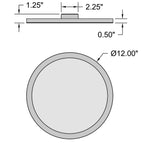 Access Lighting ModPLUS Dual Voltage LED Flush Mount, White / 12", image 6