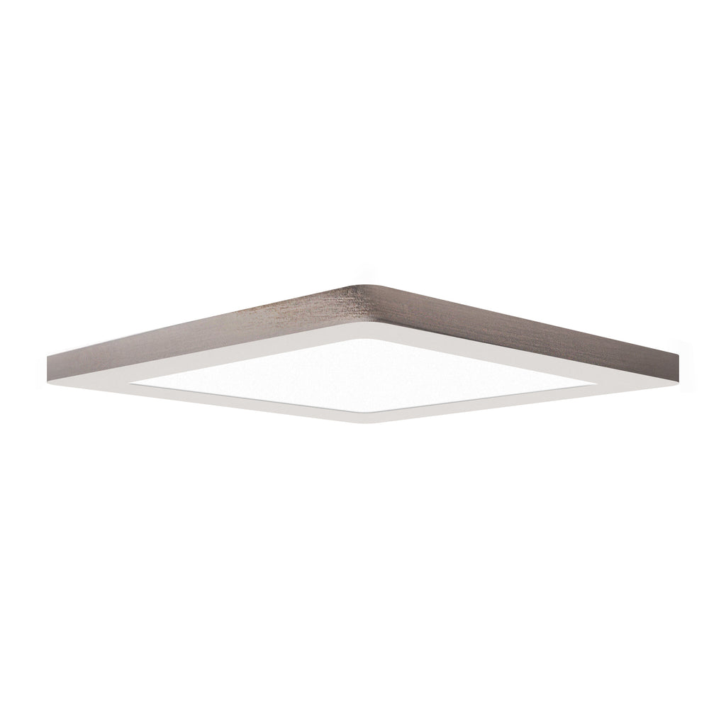 ModPlus SQ Dual Voltage LED Flush Mount, Brushed Steel