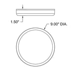 Access Lighting Infinite Frameless LED Flush Mount, 9", image 3