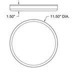 Access Lighting Infinite Frameless LED Flush Mount, 11.5", image 3
