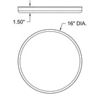 Access Lighting Infinite Frameless LED Flush Mount, 16", image 4