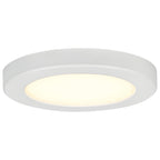 Slim LED Flush Mount, White / 5"
