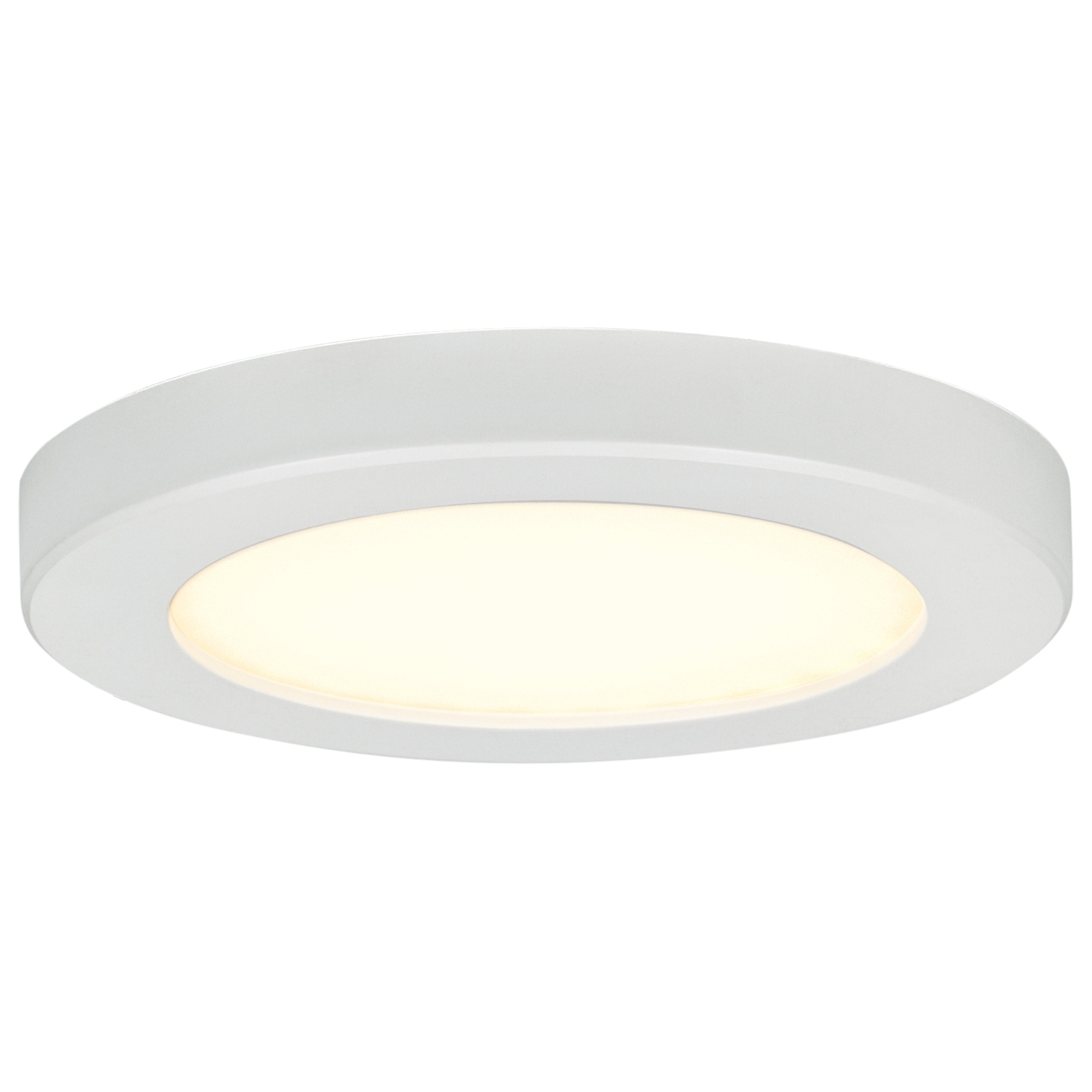 Slim LED Flush Mount, White / 5"