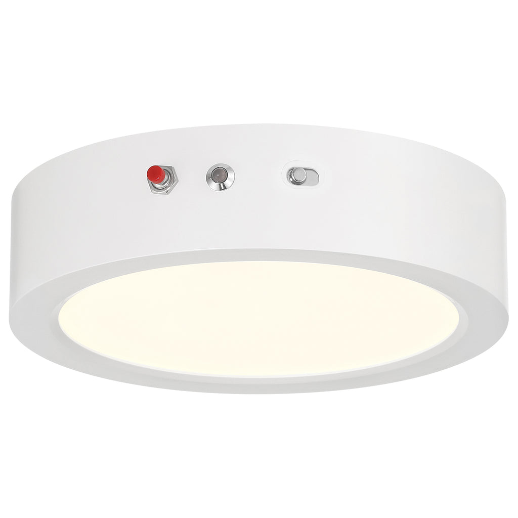 Slim Color Selectable Emergency Battery Backup 5CCT LED Flush Mount