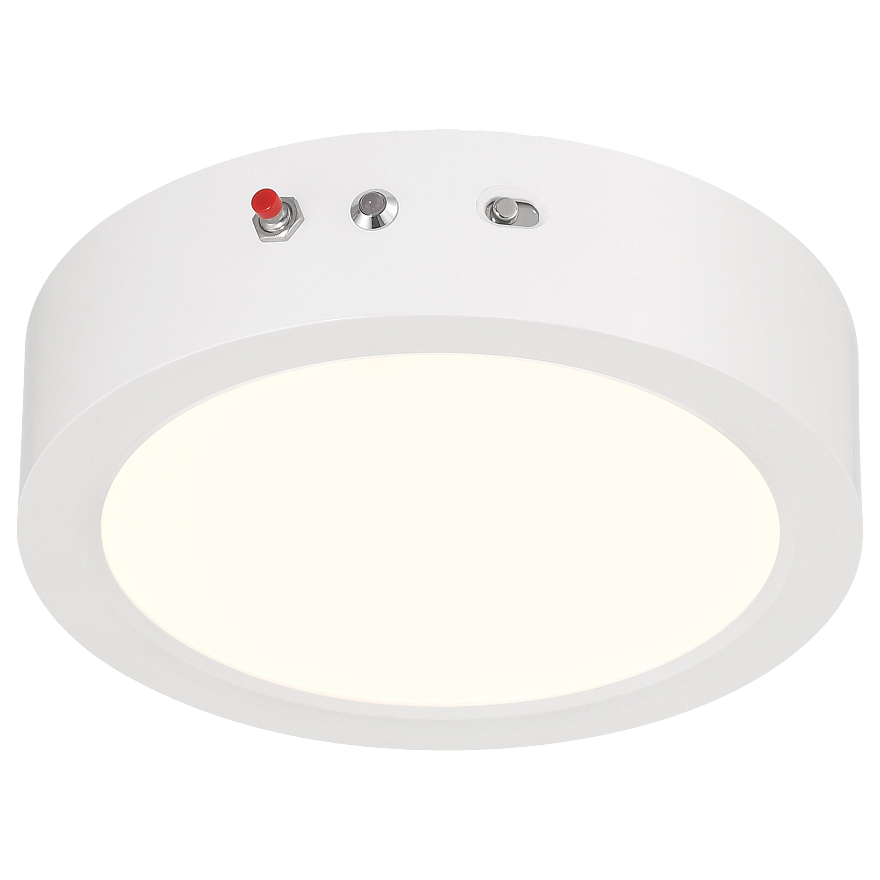 Slim Color Selectable Emergency Battery Backup 5CCT LED Flush Mount