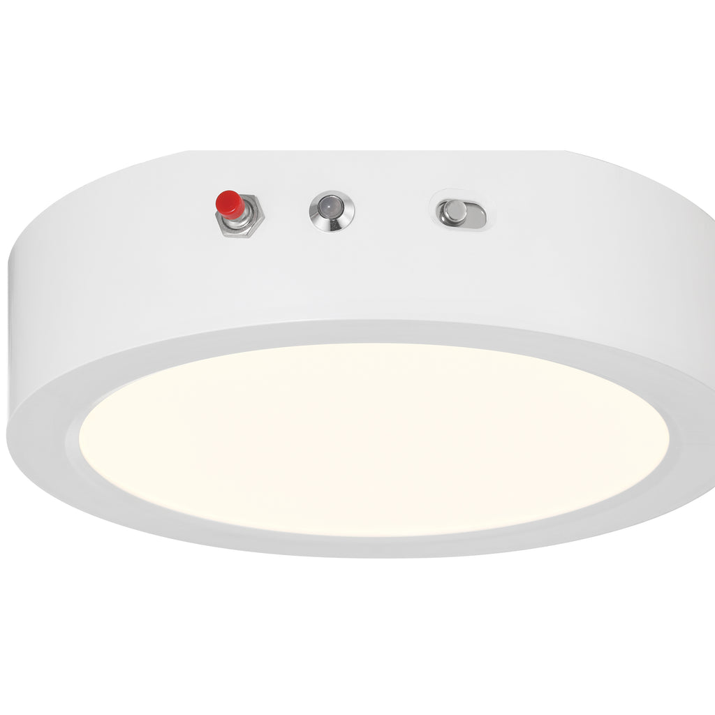 Slim Color Selectable Emergency Battery Backup 5CCT LED Flush Mount