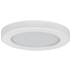 Access Lighting Slim LED Flush Mount, White / 7″: a flat, round ceiling fixture with a frosted center.