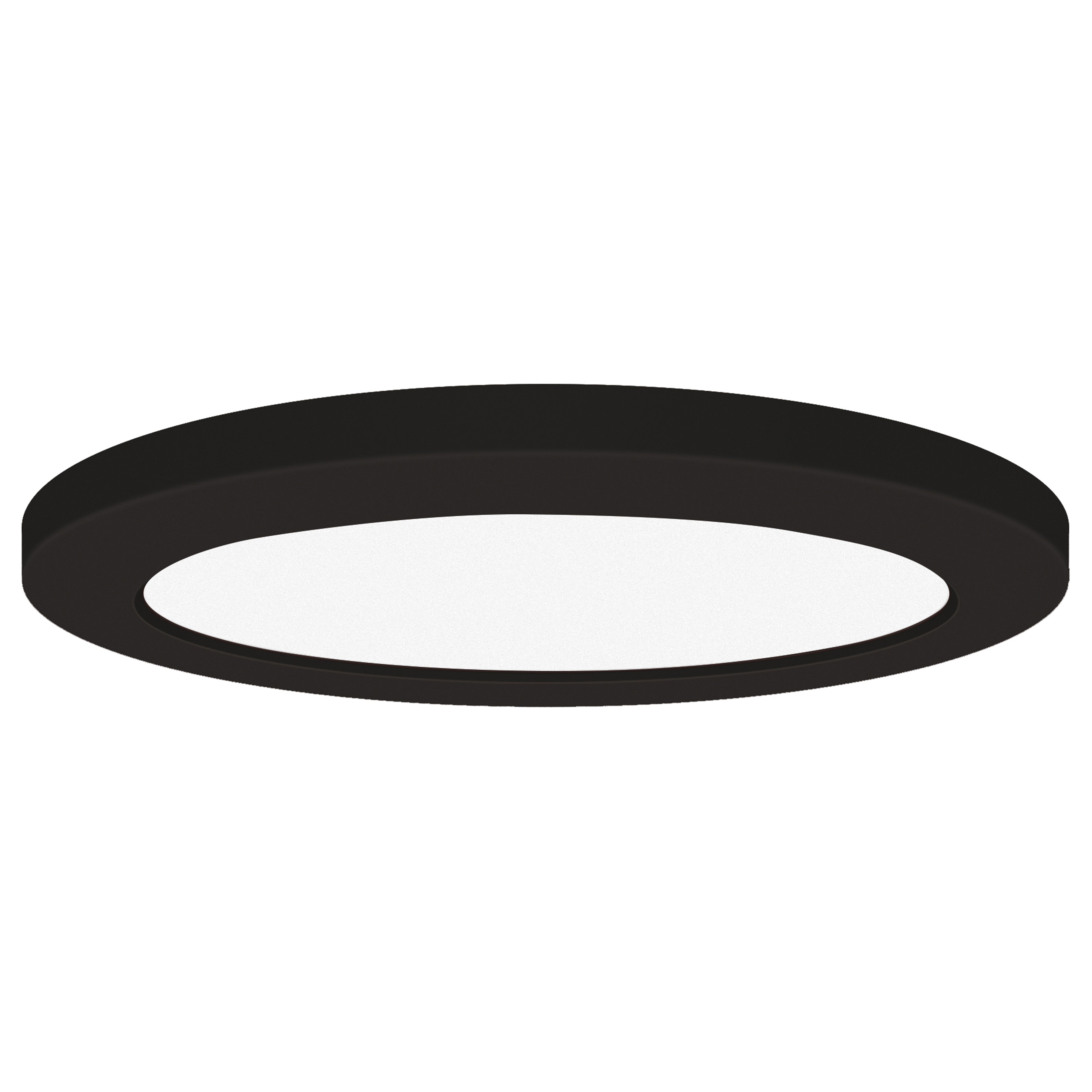 Slim LED Flush Mount, Black / 9"