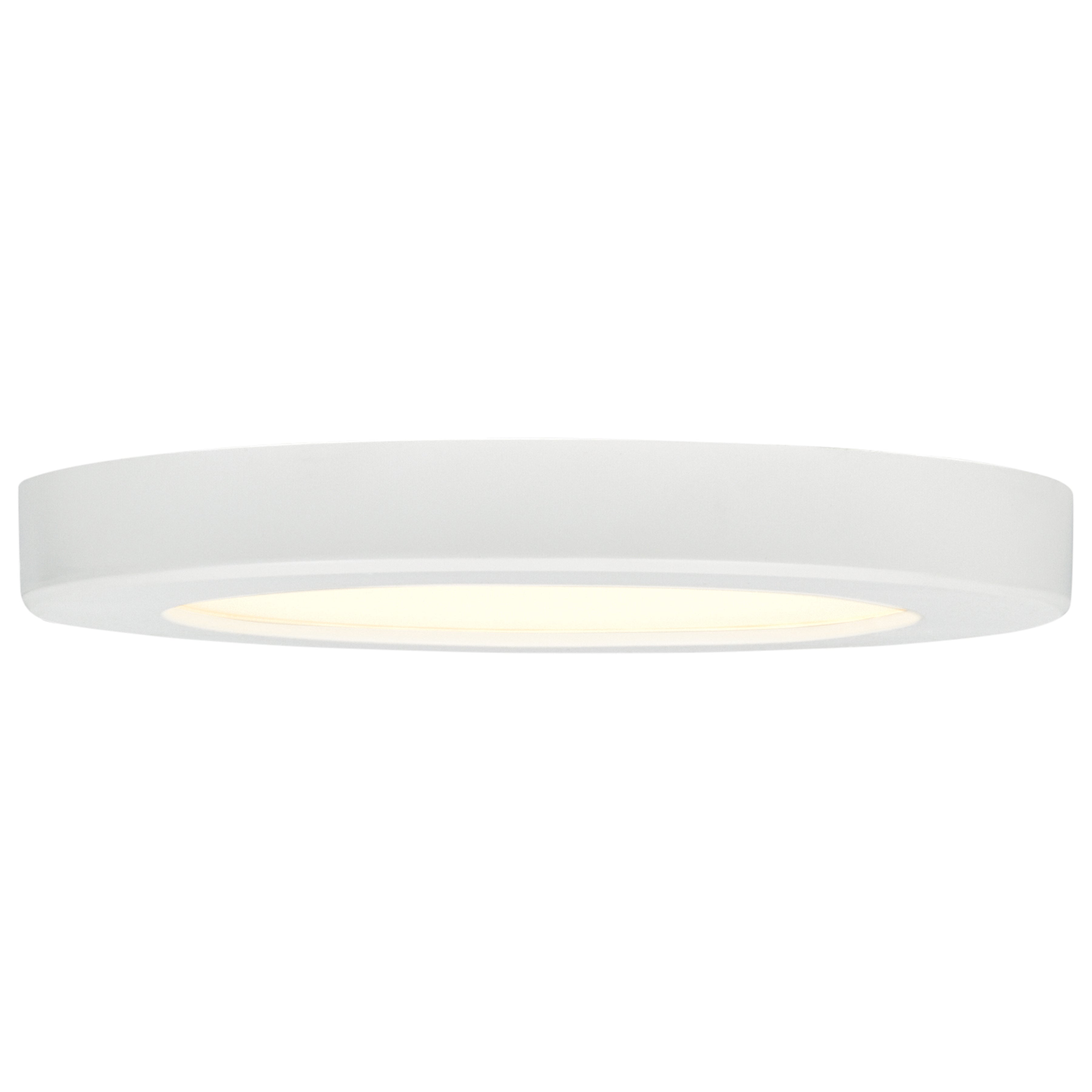 Slim LED Flush Mount, White / 12"