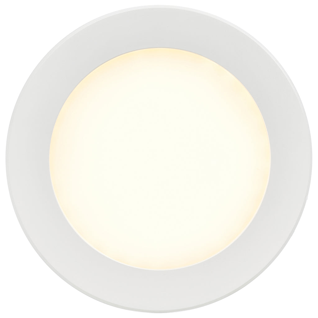 Slim LED Flush Mount, White / 12"
