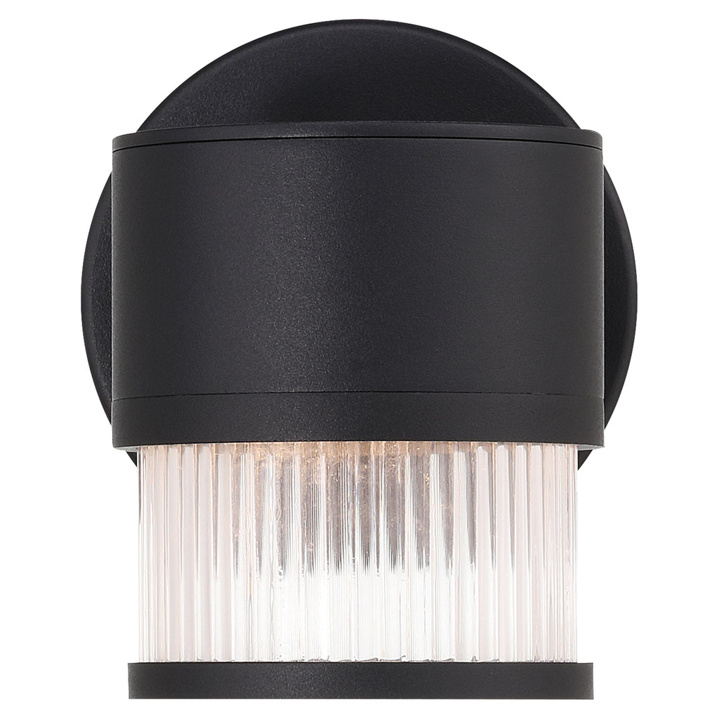 Ari Clear Ribbed Outdoor LED Wall Mount