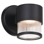 Ari Clear Ribbed Outdoor LED Wall Mount
