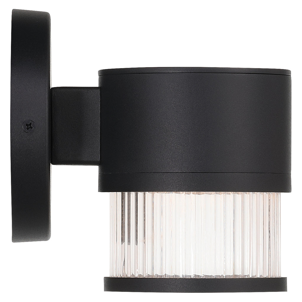 Ari Clear Ribbed Outdoor LED Wall Mount