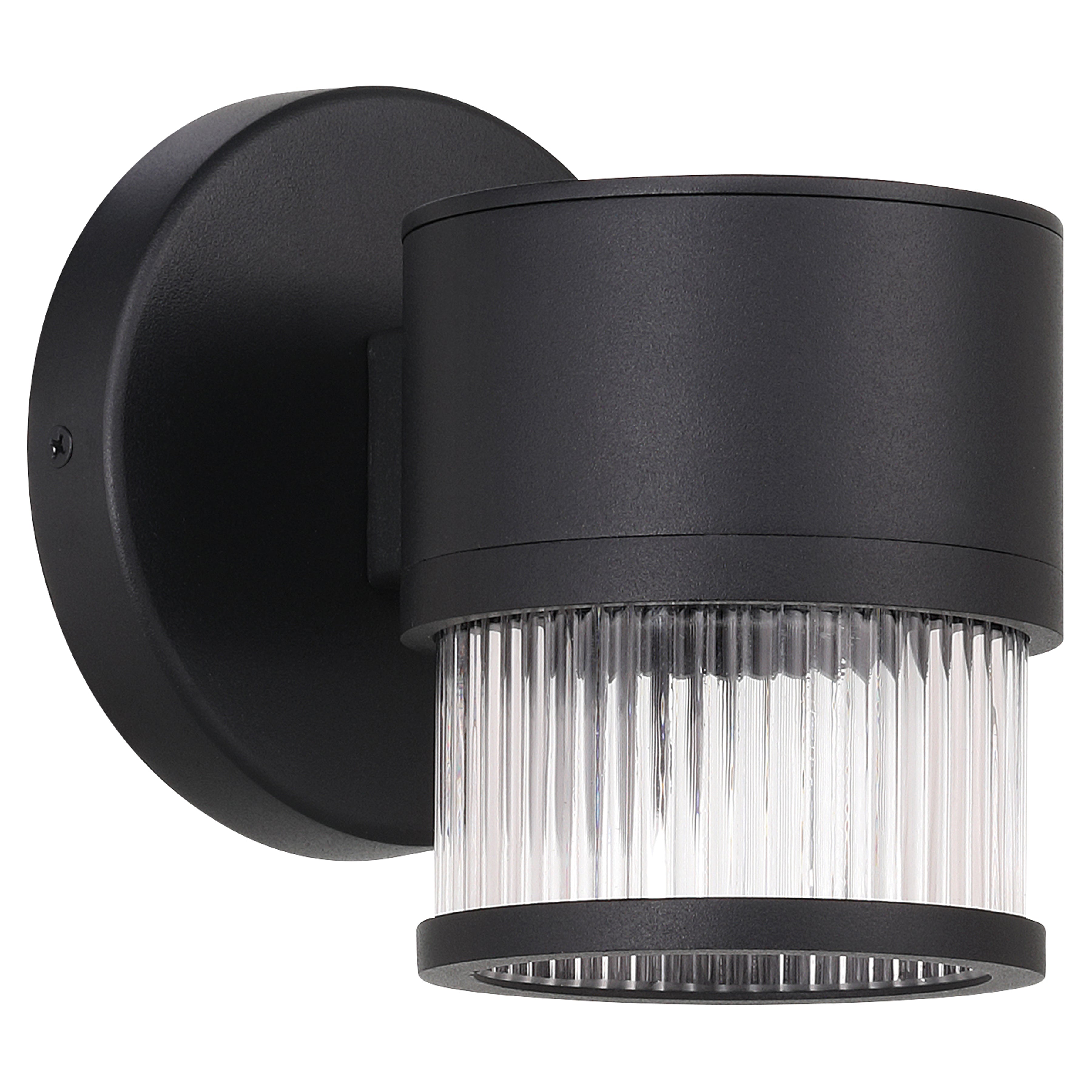 Ari Clear Ribbed Outdoor LED Wall Mount