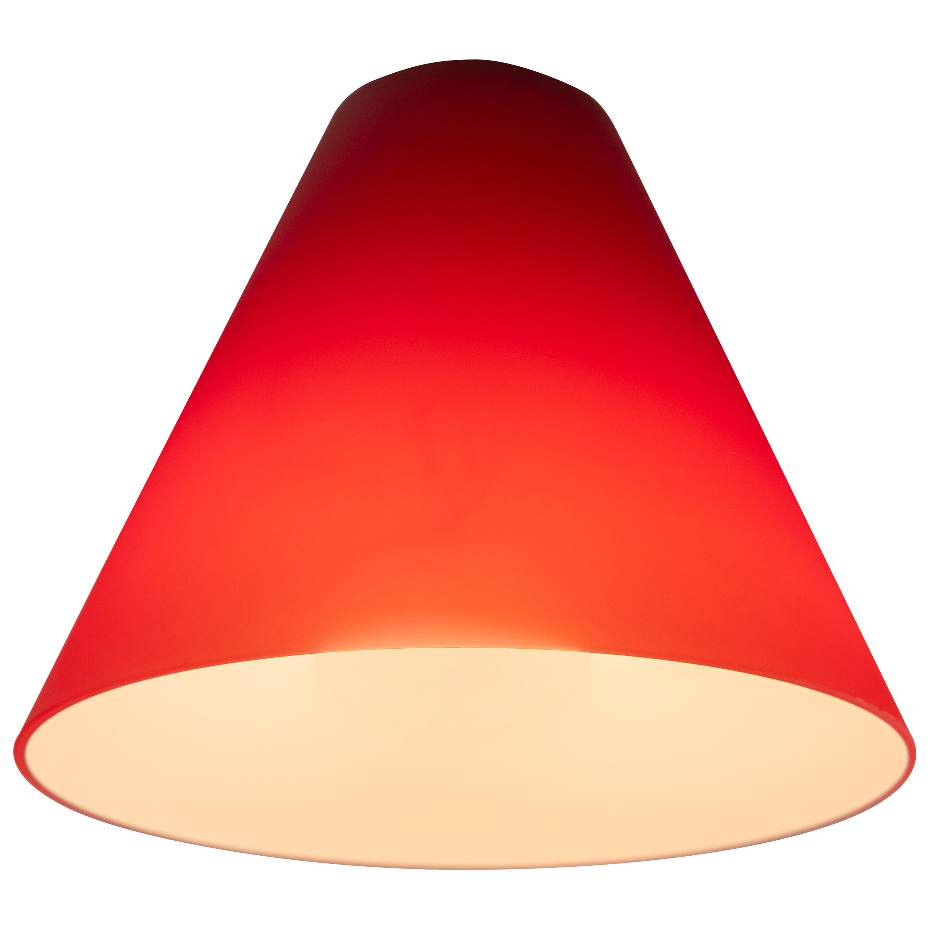 Inari Silk Martini Pendant Glass Shade, Red Glass